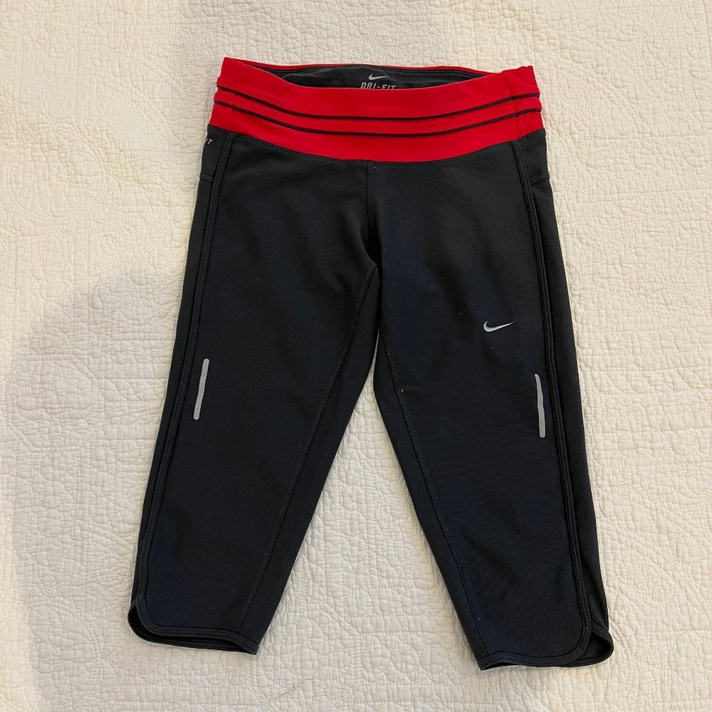 Nike Capris - Gray and Pink, Size Small